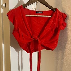 SheIn Red Crop Top